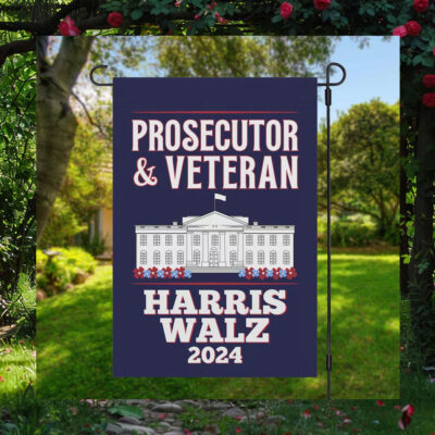 Prosecutor & Veteran For Harris Walz 2024 Flag