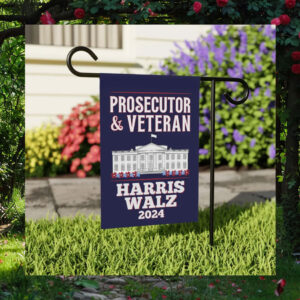 Prosecutor & Veteran For Harris Walz 2024 Flag