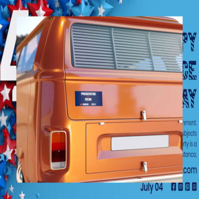 Prosecutor vs Felon For Harris 2024 Sticker
