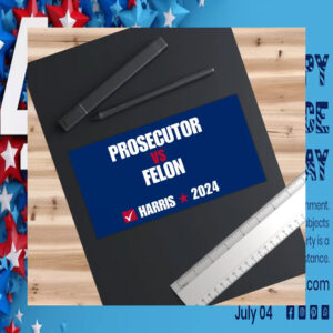 Prosecutor vs Felon For Harris 2024 Sticker