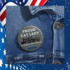 Proud Cat Lady Standing Back And Standing By Kamala 2024 Pin Button