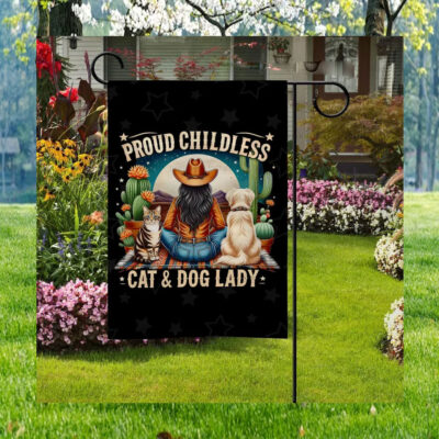 Proud Childless Cat & Dog Lady For Kamala Flag