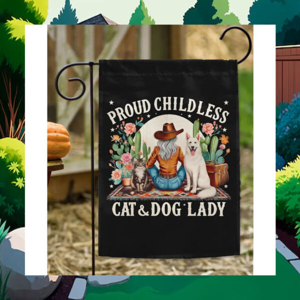 Proud Childless Cat & Dog Lady Kamala Flag