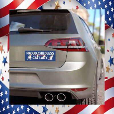 Proud Childless Cat Lady For Kamala Harris Car Magnet