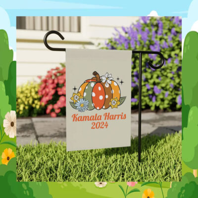 Pumpkin Kamala Harris Garden And House Flag