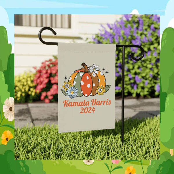 Pumpkin Kamala Harris Garden And House Flag