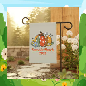 Pumpkin Kamala Harris Garden And House Flag