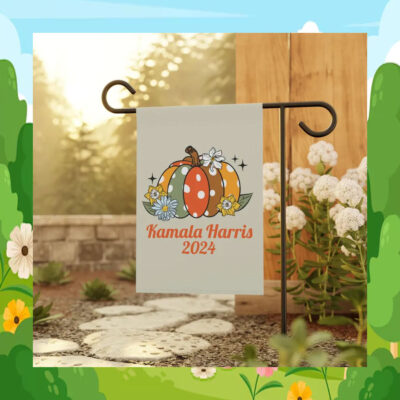 Pumpkin Kamala Harris Garden And House Flag