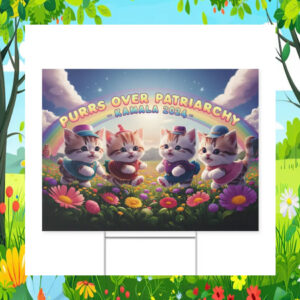 Purrs Over Patriarchy Cats Kamala 2024 Yard Sign