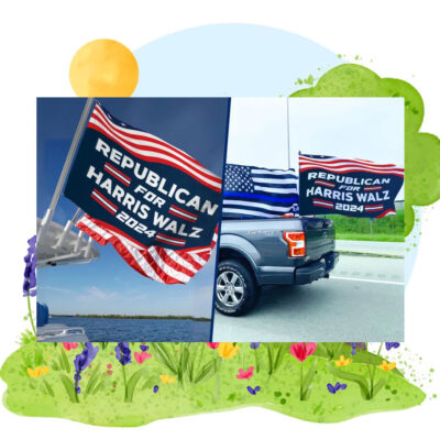 Republican For Harris Walz 2024 Flags