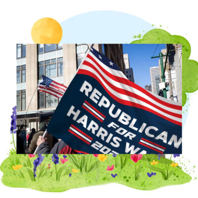 Republican For Harris Walz 2024 Flags