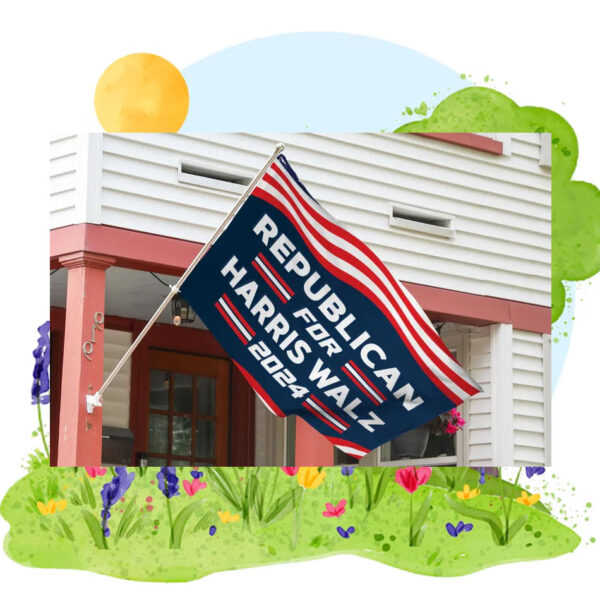 Republican For Harris Walz 2024 Flags