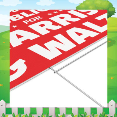 Republicans For Harris & Walz Yard Sign