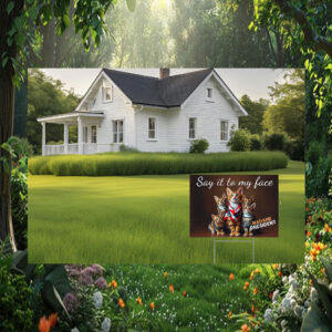 Say It To My Face Cat Kamala Madam President Yard Sign