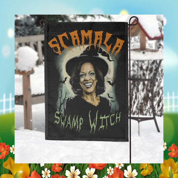 Scamala Swamp Witch Kamala Flag