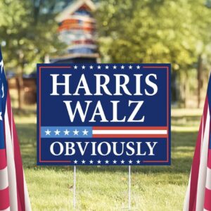 2024 Harris Walz Obviously Yard Sign