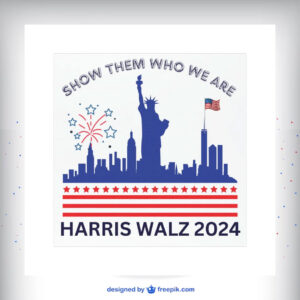 Show Them Who We Are Harris Walz 2024 Car Magnet