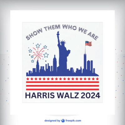 Show Them Who We Are Harris Walz 2024 Car Magnet