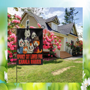 Spooky Cat Ladies For Kamala Harris Halloween Flags