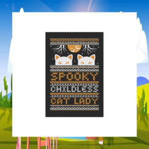 Spooky Childless Cat Lady For Kamala Halloween Flag