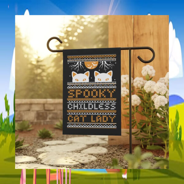 Spooky Childless Cat Lady For Kamala Halloween Flag