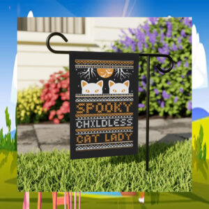 Spooky Childless Cat Lady For Kamala Halloween Flag
