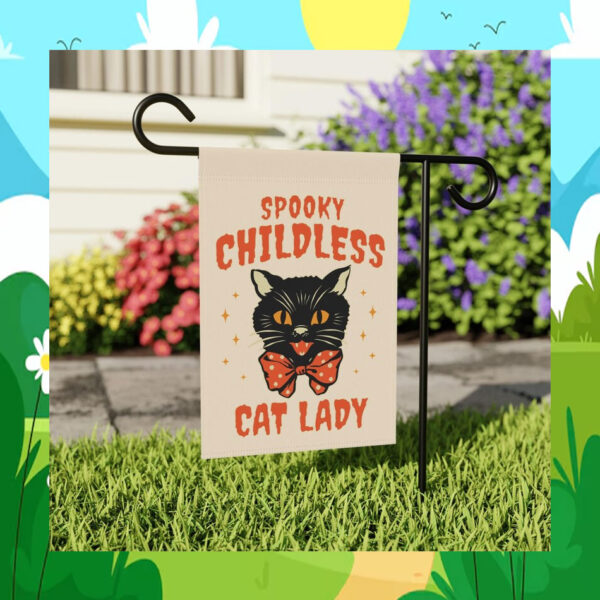 Spooky Childless Cat Lady For Kamala Harris Flag
