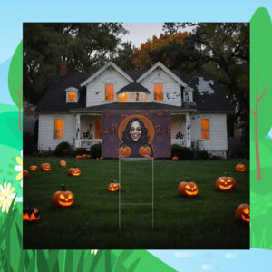Spooky Kamala Harris 2024 Halloween Yard Sign