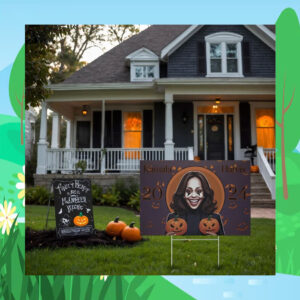 Spooky Kamala Harris 2024 Halloween Yard Sign