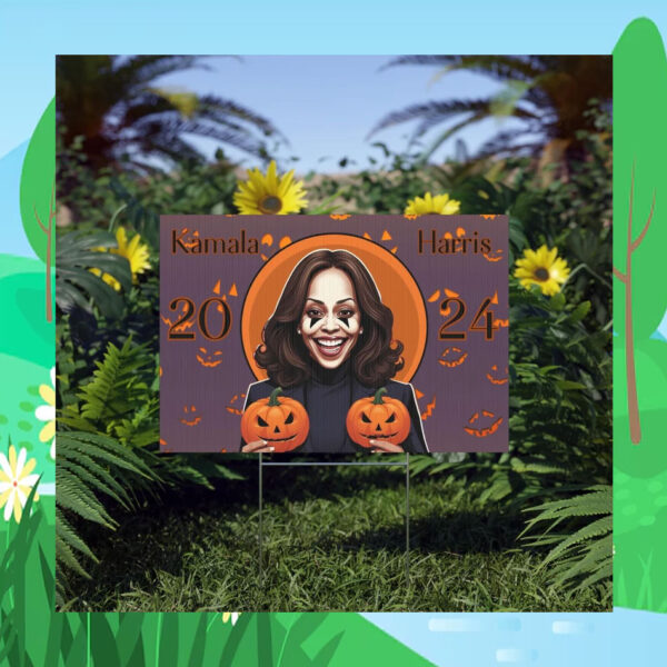 Spooky Kamala Harris 2024 Halloween Yard Sign