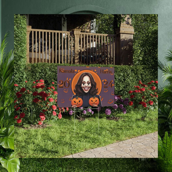 Spooky Kamala Harris Halloween Yard Sign