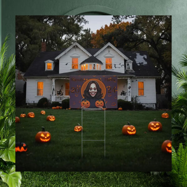 Spooky Kamala Harris Halloween Yard Sign