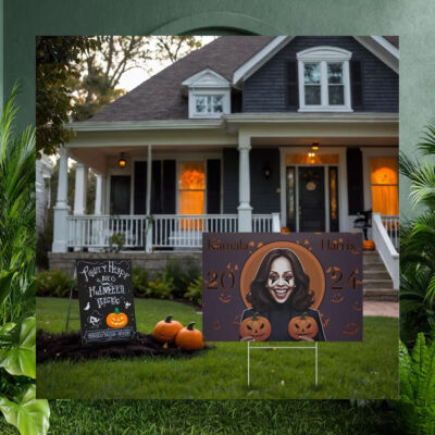 Spooky Kamala Harris Halloween Yard Sign