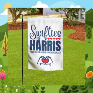 Swifties For Harris Fighting Dragons For Democracy Garden Flag