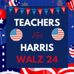 Teacher For Harris Walz 24 Car Magnet