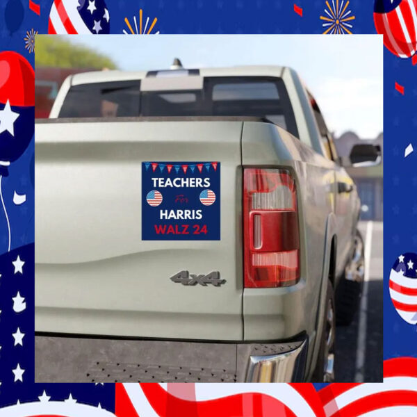 Teacher For Harris Walz 24 Car Magnet