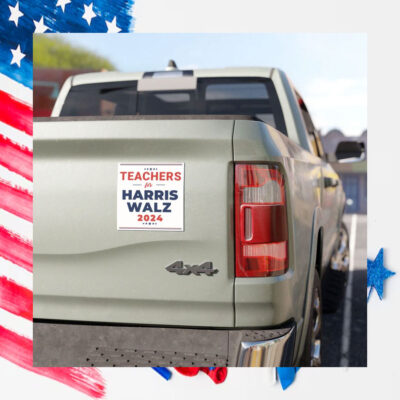 Teachers for Harris Walz 2024 Car Magnet