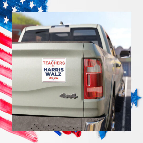 Teachers for Harris Walz 2024 Car Magnet