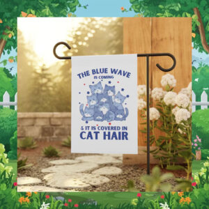 The Blue Wave Is Coming & It Is Covered In Cat Hair For Kamala Flag