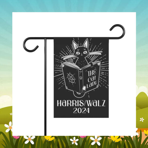 The Cat Lady For Harris Walz 2024 Halloween Flag