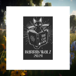 The Cat Lady Harris/Walz 2024 Halloween Flag