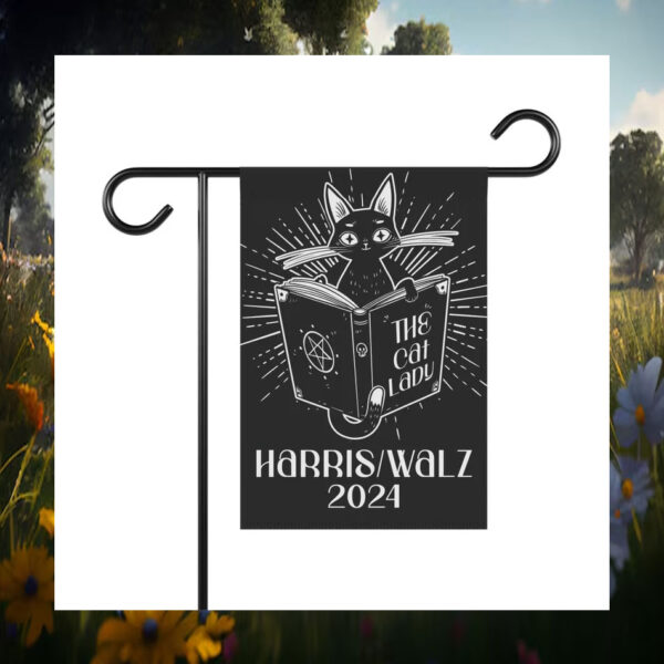 The Cat Lady Harris/Walz 2024 Halloween Flag