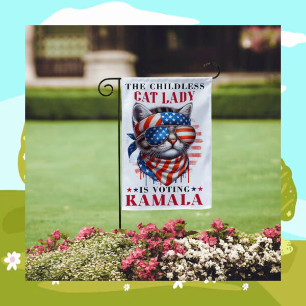 The Childless Cat Lady Is Voting Kamala Flags