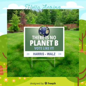 There Is No Planet B Vote Like It! Harris Walz 24 Yard Sign
