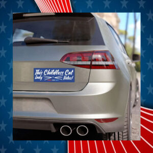 This Childless Cat Lay Vote! Harris Walz 24 Car Magnet