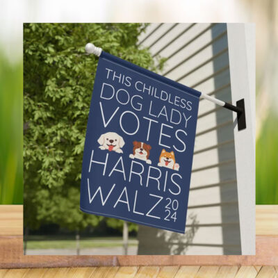 This Childless Dog Lady Harris Walz Flag