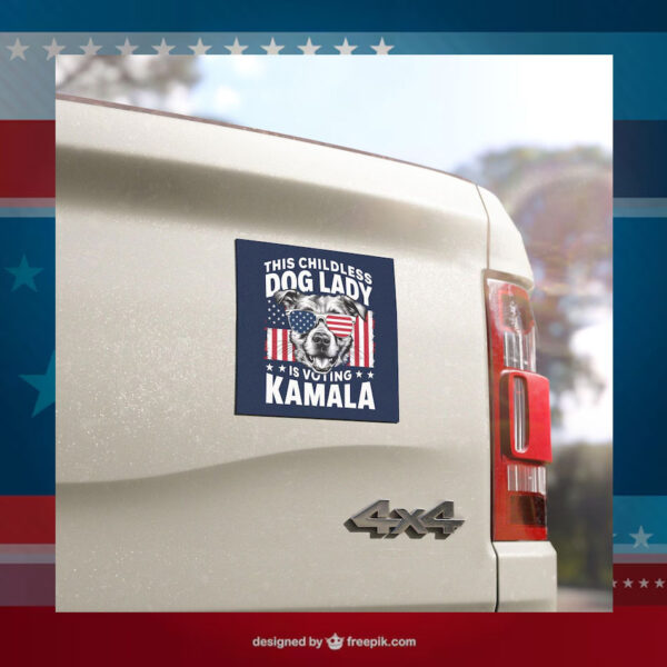 This Childless Dog Lady Is Voting Kamala Car Magnet