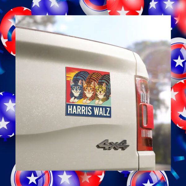 Three Cats Harris Walz Vintage Car Magnet