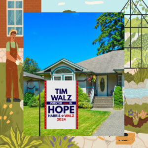 Tim Walz Puts The Ope In Hope Harris Walz 2024 Flag