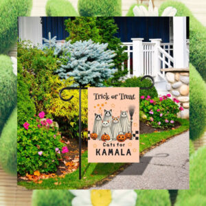 Trick Or Treat Cat For Kamala Halloween Flag